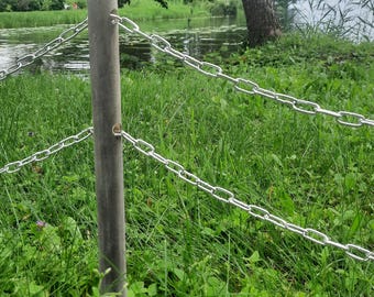 chain fence for gardens parks and backyards, practical and decorative 6,6 - 100 feet long