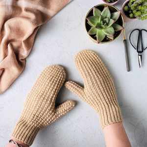 Pixel Mittens (PDF crochet pattern)