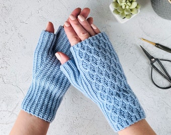 Interlace Mitts (PDF crochet pattern)