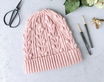 Winter berry hat (PDF crochet pattern)