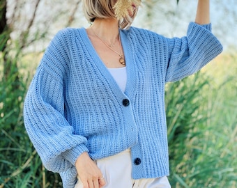 Simple Cozy Cardigan (PDF crochet pattern)