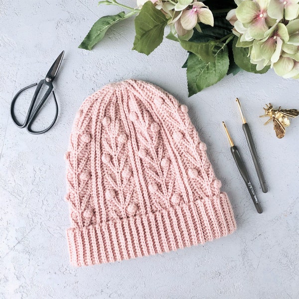 Winter berry hat (PDF crochet pattern)