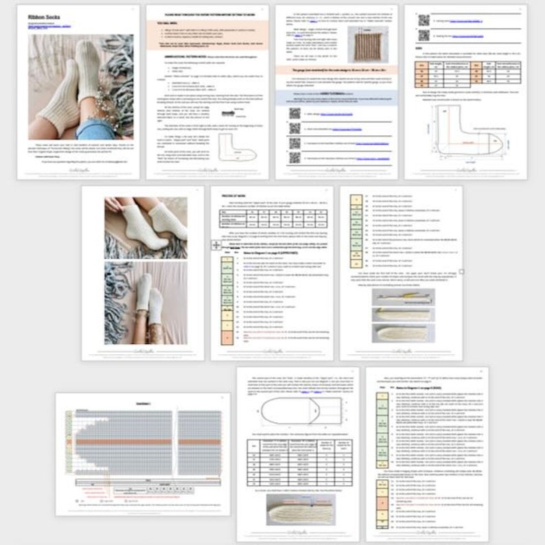 Ribbon Socks PDF crochet pattern image 2