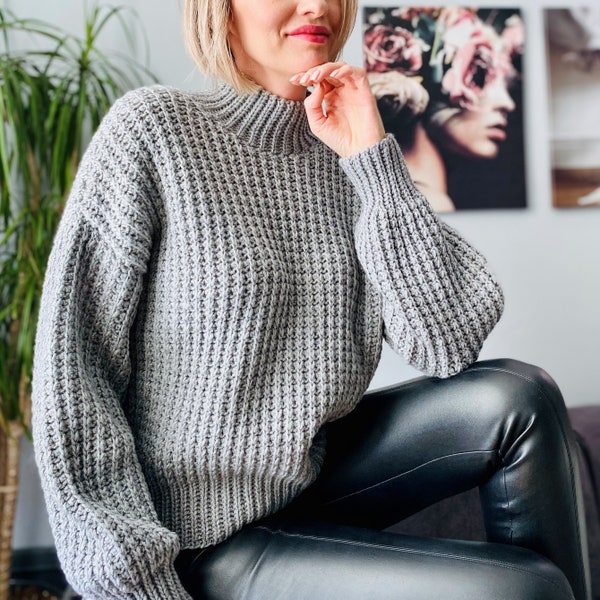 Pixel sweater (PDF crochet pattern)
