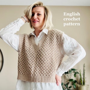 Lace Honeycombs vest (PDF crochet pattern)