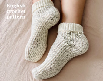 Ribbon Socks (PDF crochet pattern)