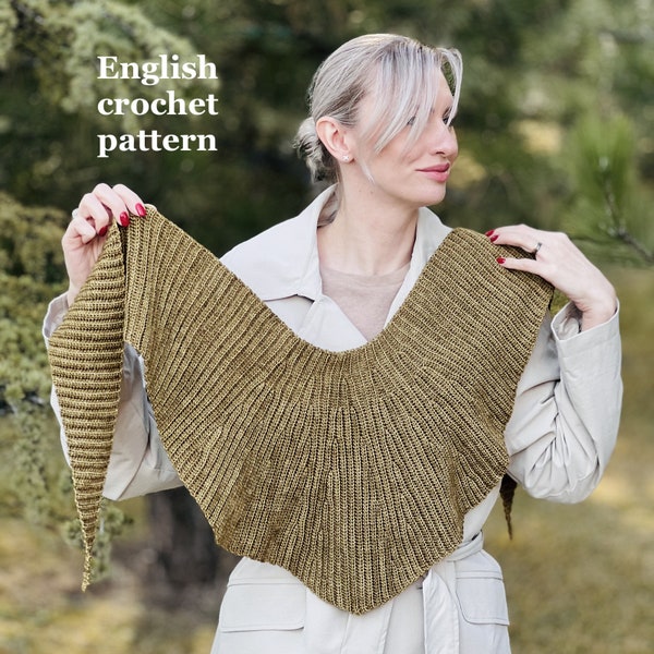 Simple Cozy shawl (PDF crochet pattern)