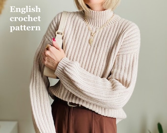Simple Cozy sweater (PDF crochet pattern)