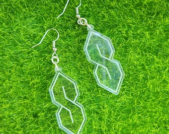 90s Inspired Cool S Earrings, Retro Acrylic Jewelry