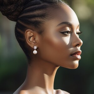 Isabel classic pearl drop wedding earrings