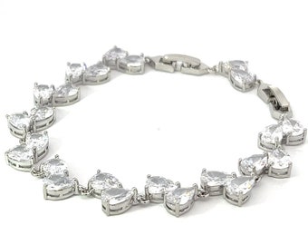 Mini tennis bracelet - bridal bracelet