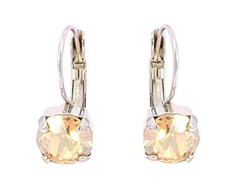 November birthstone earrings - yellow topaz crystal drop earrings