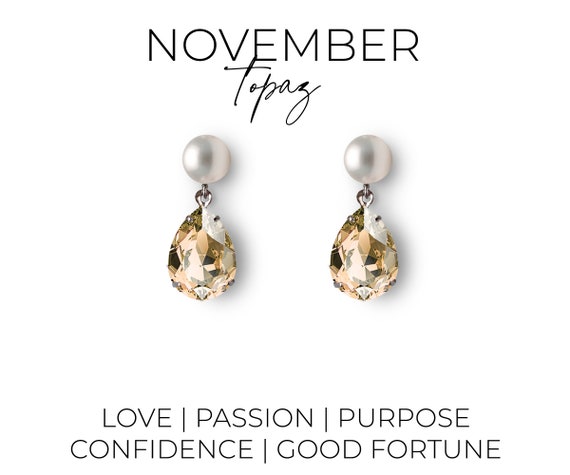November topaz earrings sale