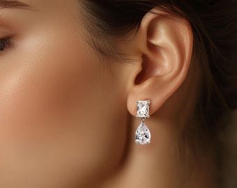 Orecchini da sposa a goccia - Mini orecchini Kaia