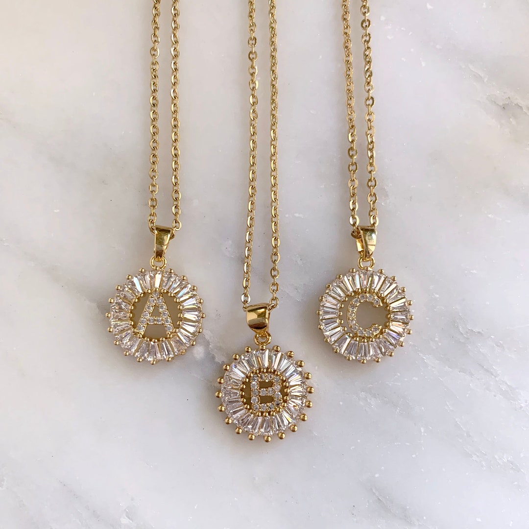 Sparkly on sale letter necklace