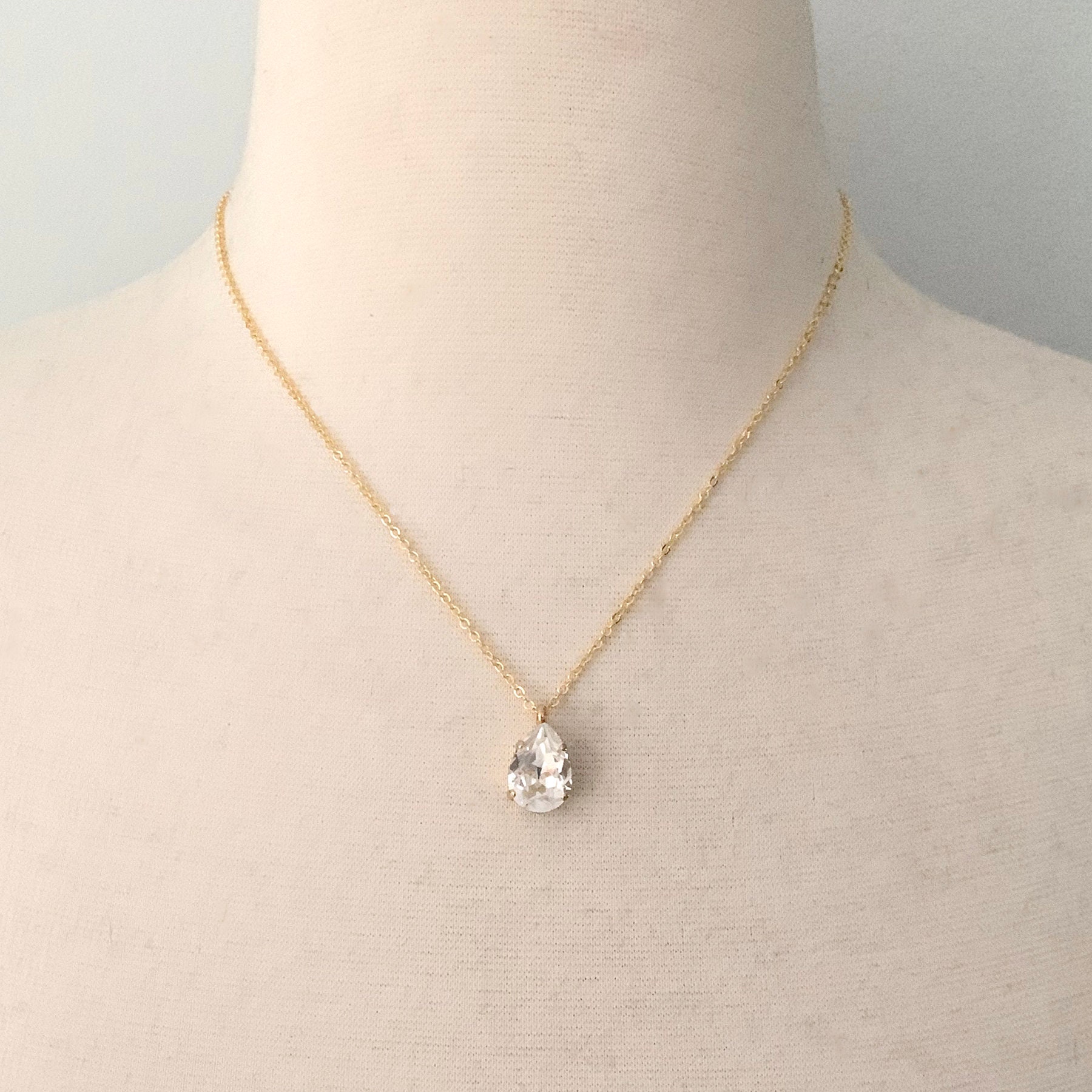 Blue Opal Necklace Teardrop Necklace Bridesmaids Necklace | Etsy