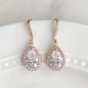 Wedding earrings - teardrop bridal earrings - wedding jewelry - bridesmaid earrings - Auden earrings