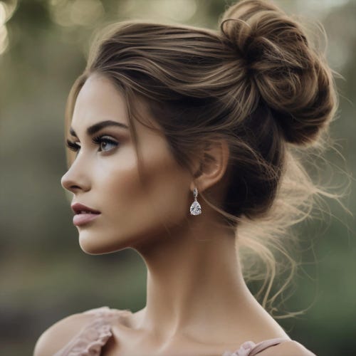 Pendientes de novia con forma de lágrima - Mini pendientes Avery