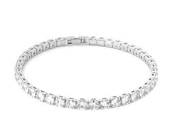 Classic diamond tennis bracelet - bridal bracelet