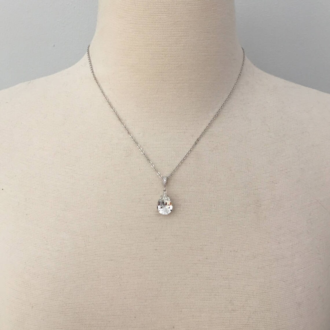April Birthstone Necklace Diamond Birthstone Pendant Gift - Etsy