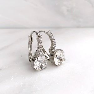 Crystal Bridal Earrings Bridesmaids Earrings Simple Drop - Etsy