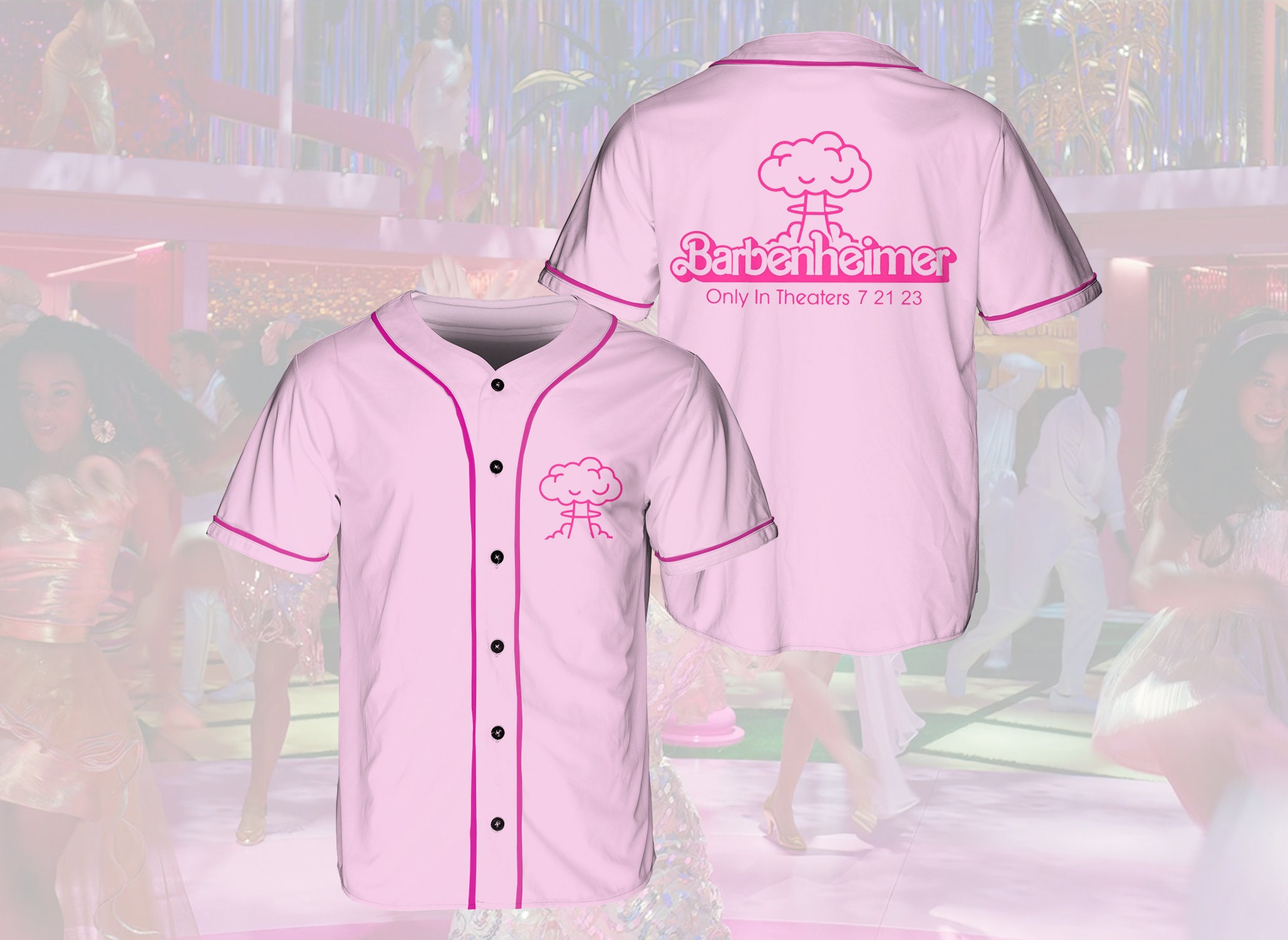 Discover Barbie Oppenheimer 2023 Baseball Jersey shirt