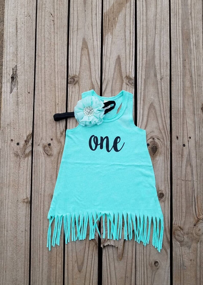 Fringe One Year Old Girls Birthday Outfit, 1 Year Bday Dress, Razor Back Tank, First Birthday Party Theme, Green Smash Cake Set Fringe One Year Old Girls Birthday Outfit, 1 Year Bday Dress, Razor Back Tank, First Birthday Party Theme, Green Smash Cake Set