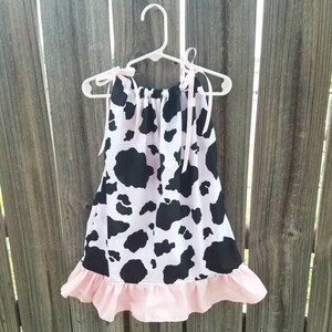 Cow Print Babies Dress, Toddler Barnyard Outfit, Cow Birthday Girl Outfit, 2 3 4 Old Western, Cowgirl Birthday Fiesta, Cow Print Costumes