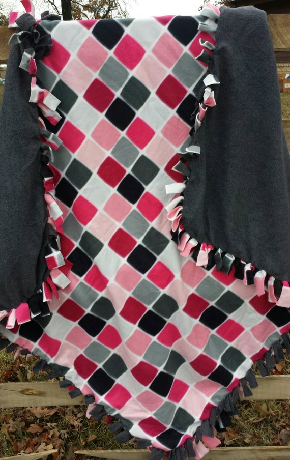 Fleece No Sew Tie Blanket Adult Throw Lap Sofa Western Etsy