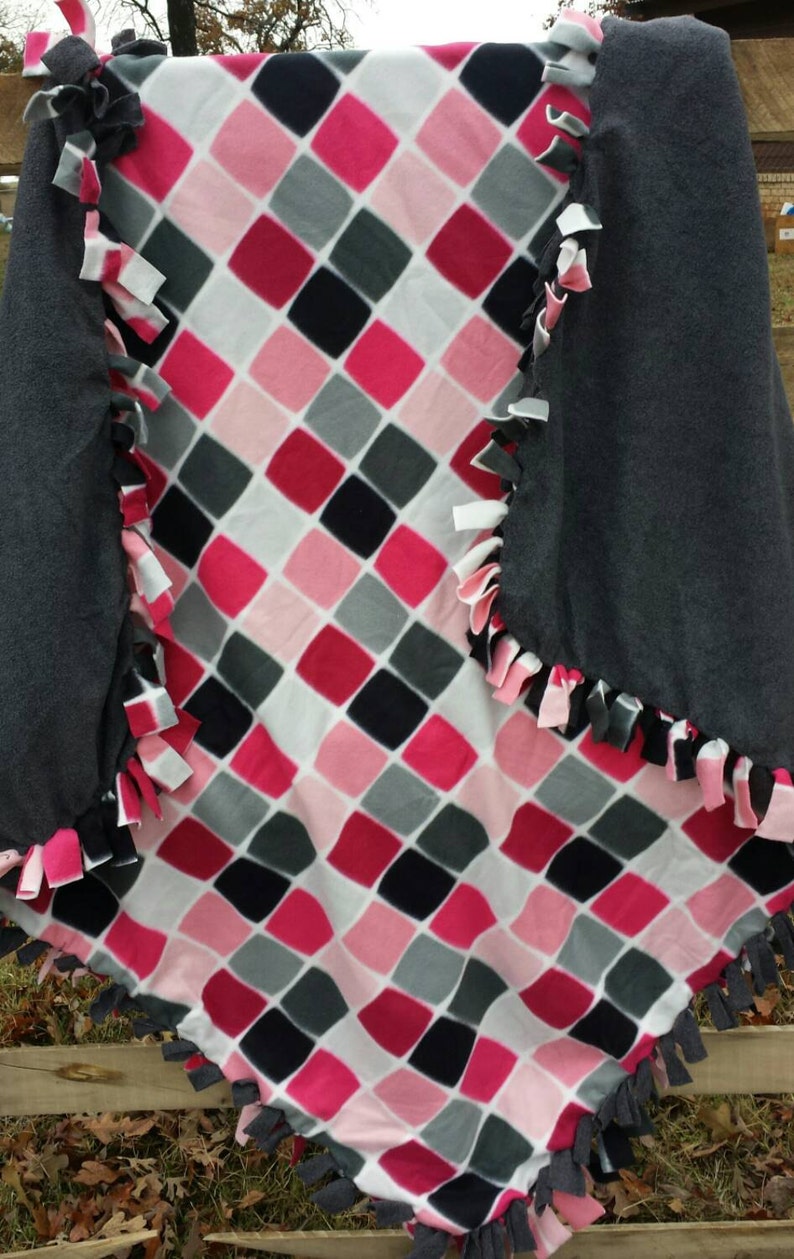 Fleece No Sew Tie Blanket Adult Throw Lap Sofa Western Etsy