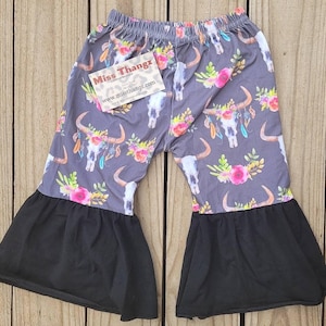 Baby Kuh Schlagböden, Mädchen Kuh Geburtstag Hosen, Jugend Western Wear, Kinder Flare Jeans, Kuh Druck Schlagböden, Kleinkind Country Kleidung tragen