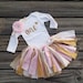 Wild One Birthday Outfit - First Birthday - One Shirt Gold Birthday Outfit - Girls Birthday Shirt - Girl 1st Birthday Girl - Pink and Gold 
