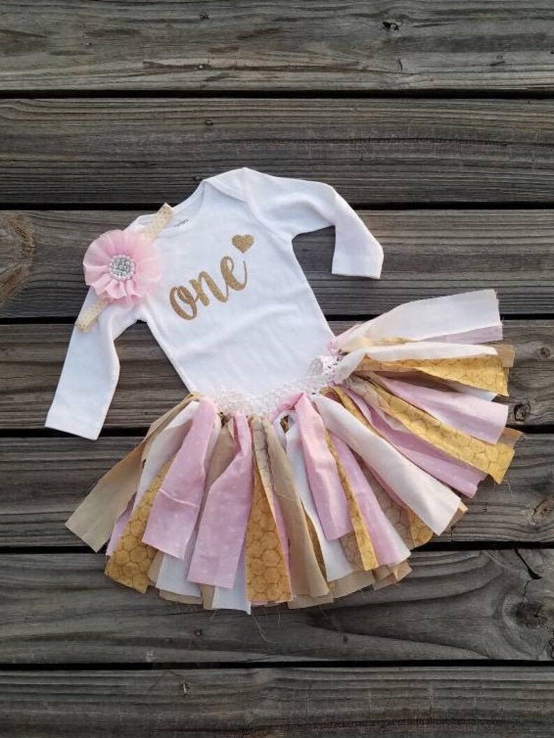 Wild One Birthday Outfit - First Birthday - One Shirt Gold Birthday Outfit - Girls Birthday Shirt - Girl 1st Birthday Girl - Pink and Gold 