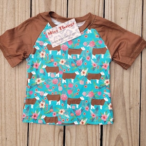 Hereford Cow Shirt For Kids, Cattle Western Toddler Wear, Hereford Baby Boho, Kid Infant Graphic Shirt, Western Clothing