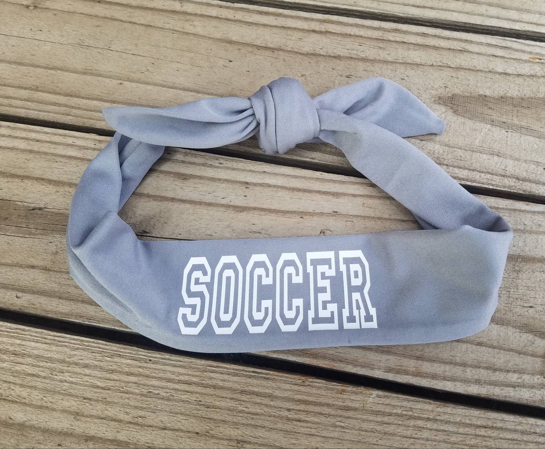 Soccer Tie Headband For Girls Gray Head Wrap Sports Wear Etsy