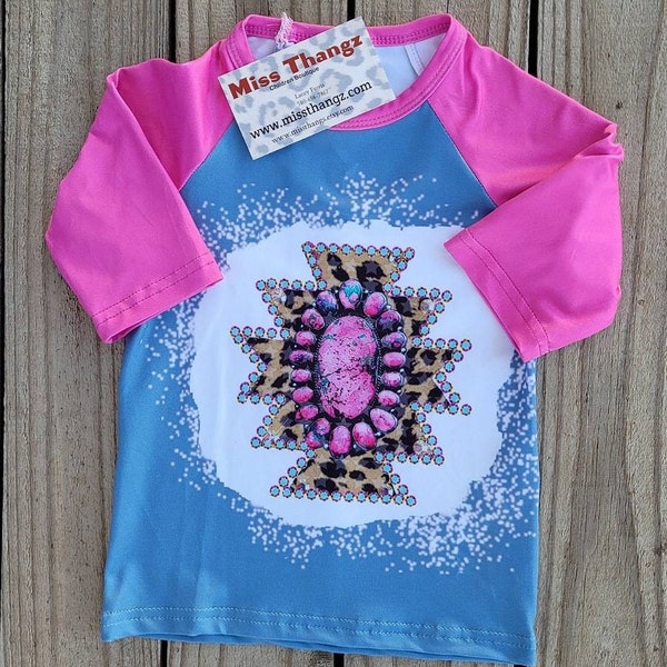 Western Baby Gear, Southern, Youth Girls Western T Shirt, Leopard Baby Outfits, Animal Print Tee, Toddler Ranch Life, Toddler Boutique Tee