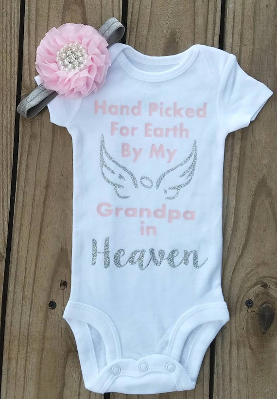 Personnalisé Hand Picked for Earth Nounou dans le ciel Baby Grow Body Costume Gilet