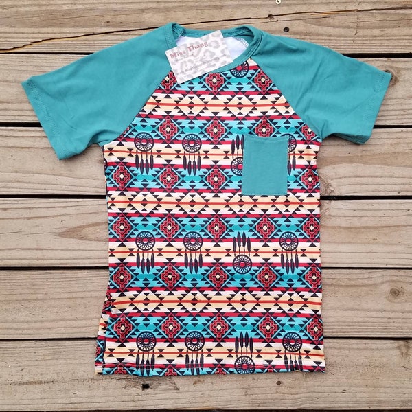 Aztec Graphic Tee Girls, Western Boutique Kids Tee, Boys Graphic Tshirt, Rodeo Fiesta Boho, Toddler Country Boy Ranch, Native American Theme