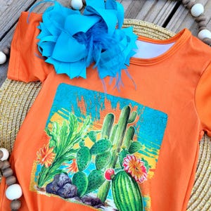 Cactus Western Shirt, Baby Girls Stuff, Infant Tee, Country Western Boutique, Cactus Girl Graphic Tshirt, Rodeo Fiesta Boho, Cactus Tied Tee