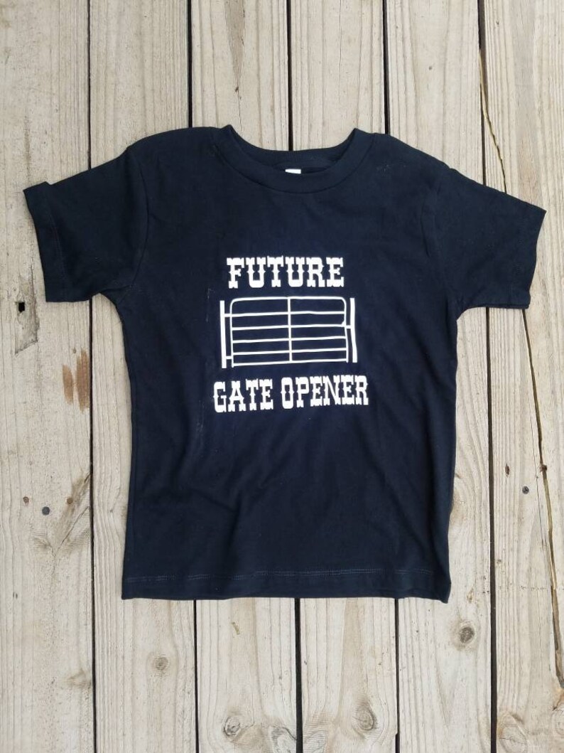 Western Wear Rodeo Attire Unisex Western Rodeos Tee Cowboys Funny Graphic Top Future Gate Opener Shirt Working Cattle Boys Pageant Wear
