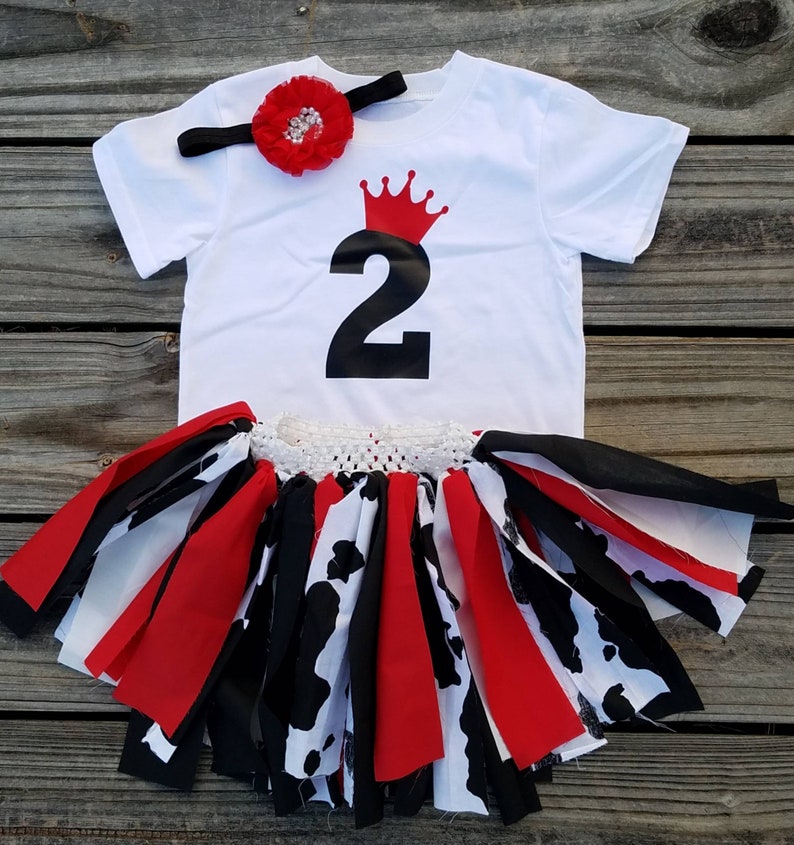 Second Shabby Chic BDay Outfit Cow Print First Birthday Girl Outfit Toddler 2 Yr Old Birthday Girl Outfit Cow Material Tutu Birthday