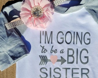 2026 Baby Pregnancy Announcement, Personalized  Big Sister Shirt, Im Going To Be A Big Sister, Big Sister Outfit Toddler Girl, Sibling Shirt
