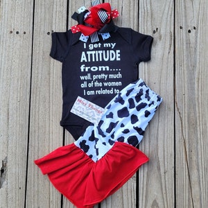 Cow Print Bell Bottoms, Rodeo Western Cowgirl Wear, Western Girls Clothing, Country Clothing, I Get My Attitude From Well Pretty All Women