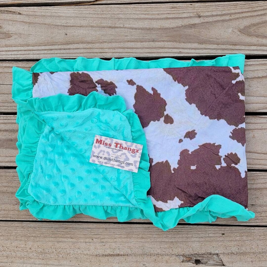 Cow Print Western Blanket Cows Snuggle Crib Blanket Country Etsy