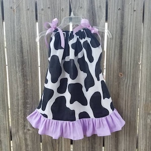 Cow Print Dress, Baby Cow Print Outfit, Farm Barnyard Birthday, Cow Print Pillowcase Dress, Toddler Cow Print, Cowgirl Birthday, Cow Prints
