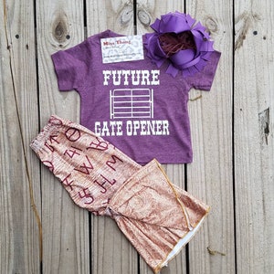 Future Gate Opener Shirt, Southern Bell Bottoms, Western Baby Clothing, Toddler Babies Rodeo Apparel, Farm Life Kids, Girls Western Clothing