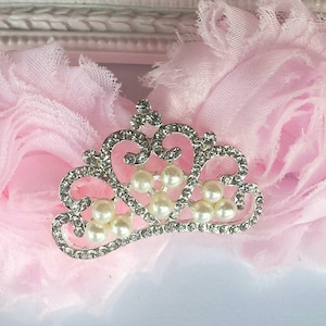 Diadema de corona para niña, diadema de princesa recién nacida con tiara plateada, diadema para bebé, regalo para baby shower, accesorio para fotos de recién nacidos, accesorio para el cabello
