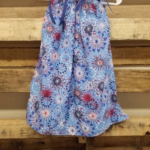 4 de julio Bebé, Funda de almohada para niña Vestido de sol, Vestido de julio para niños pequeños, Estrella roja blanca y azul marino, Chica de ropa del Día de la Independencia, Conjunto del Cuatro de Julio