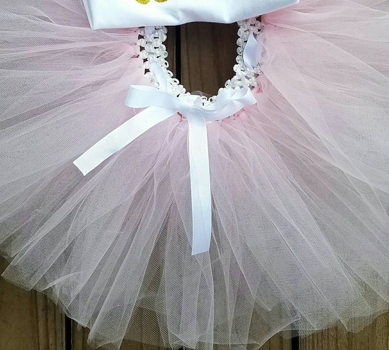 Two Year Old Girls Birthday Outfit, 2 Year Old Light Pink Tutu Dress, Second Party Dress, TWO Gold Glittered Top, Outdoor Party Wear Theme image 2