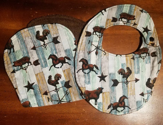 baby bib and burp cloth set